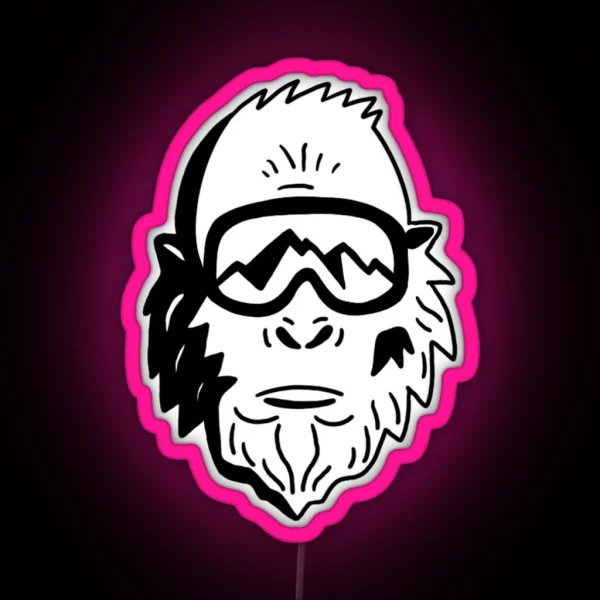 Ski Yeti RGB Neon Sign