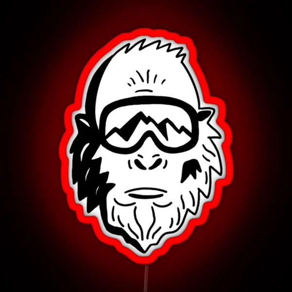 Ski Yeti RGB Neon Sign