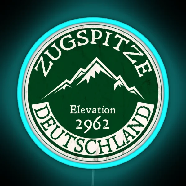 Ski ZUGSPITZE Deutschland Skiing Mountain RGB Neon Sign