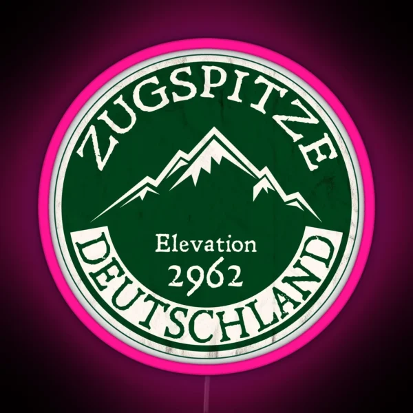 Ski ZUGSPITZE Deutschland Skiing Mountain RGB Neon Sign
