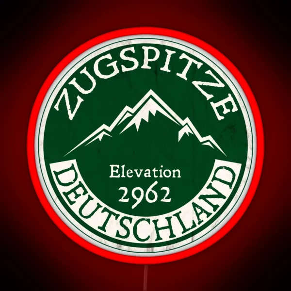 Ski ZUGSPITZE Deutschland Skiing Mountain RGB Neon Sign