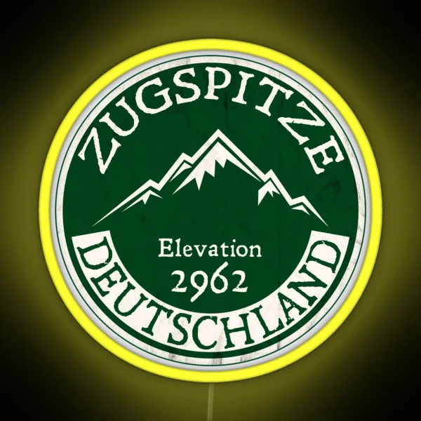 Ski ZUGSPITZE Deutschland Skiing Mountain RGB Neon Sign