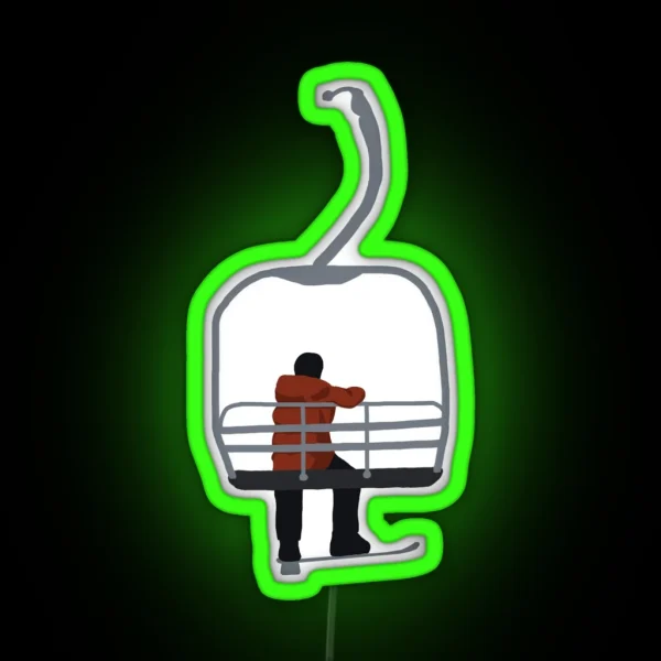 Skier RGB Neon Sign