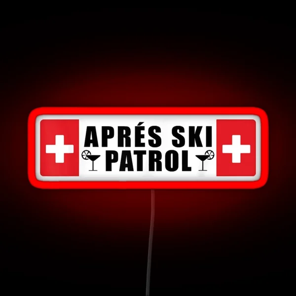 Skiing Apres Ski Patrol Skier Winter Sports RGB Neon Sign