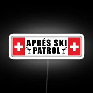 Skiing Apres Ski Patrol Skier Winter Sports Led RGB Neon Sign