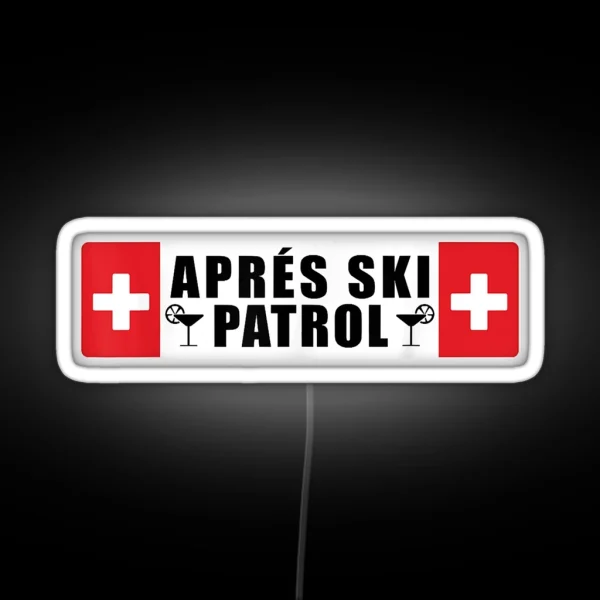 Skiing Apres Ski Patrol Skier Winter Sports RGB Neon Sign