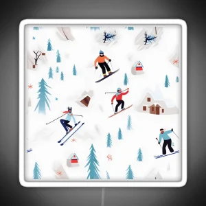 Skiing Gift For Skier Ski Gift Coffee Mug Skier Gift Skiing Mug Snowboard Ski Mug Gift For Skiers Ski Mug Skier Gifts Skier Mug Skier Phone Case Clock Design Skiers RGB Neon Sign