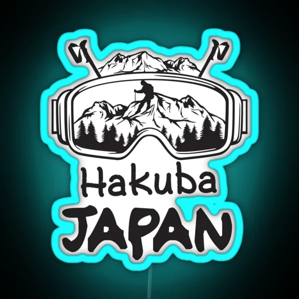 Skiing In Hakuba Japan RGB Neon Sign