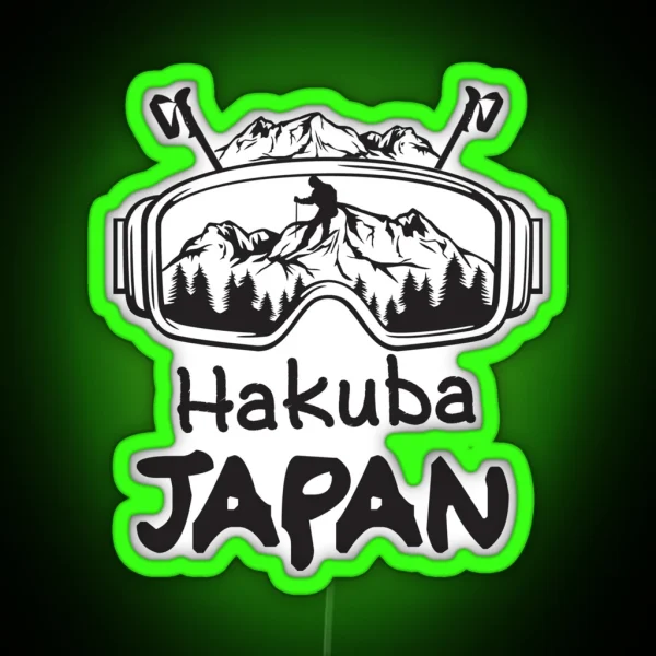 Skiing In Hakuba Japan RGB Neon Sign