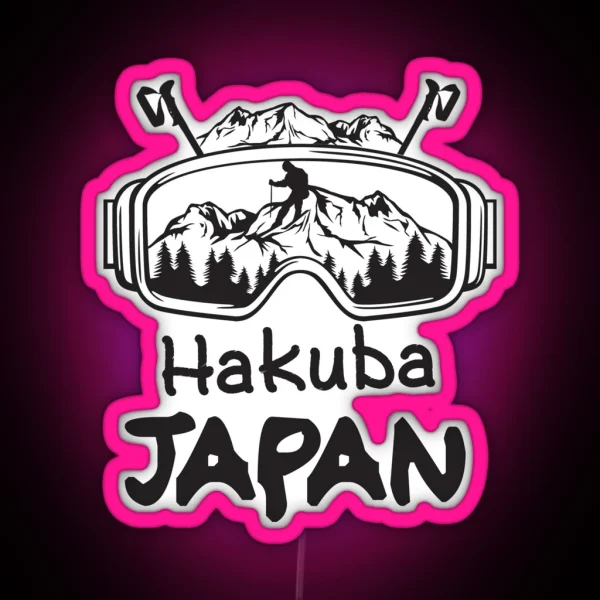 Skiing In Hakuba Japan RGB Neon Sign