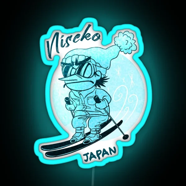 Skiing Niseko Japan Colorful RGB Neon Sign