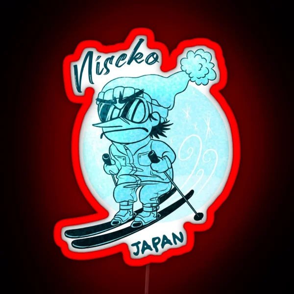 Skiing Niseko Japan Colorful RGB Neon Sign