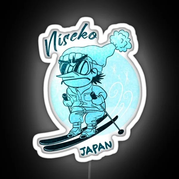 Skiing Niseko Japan Colorful RGB Neon Sign