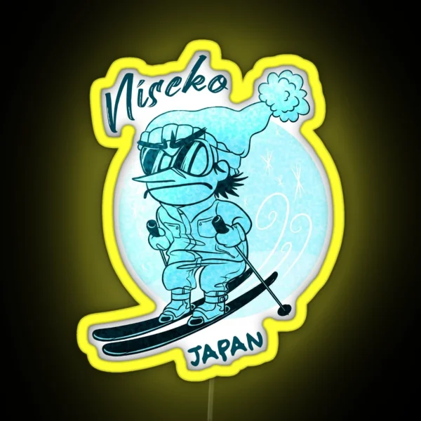 Skiing Niseko Japan Colorful RGB Neon Sign