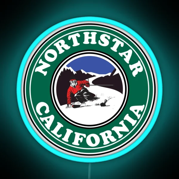 SKIING NORTHSTAR CALIFORNIA SKI SNOWBOARDING SKIER RGB Neon Sign