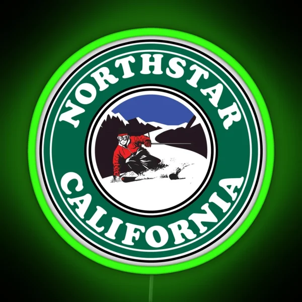 SKIING NORTHSTAR CALIFORNIA SKI SNOWBOARDING SKIER RGB Neon Sign