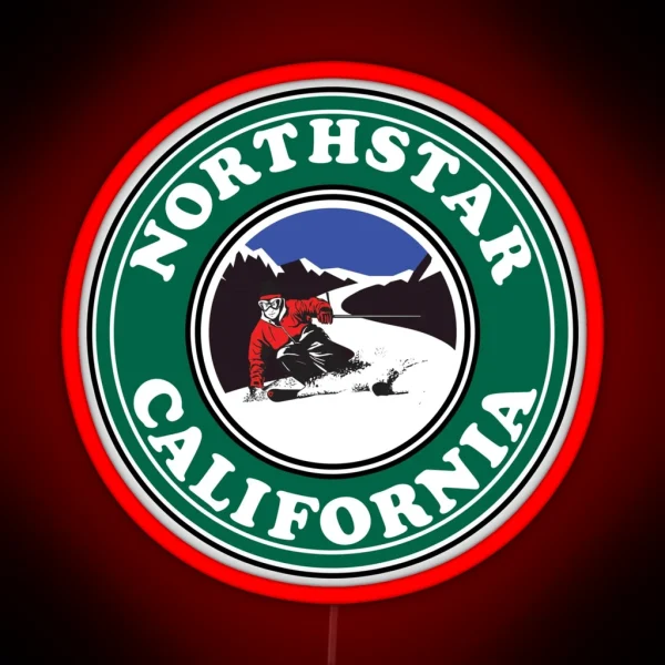SKIING NORTHSTAR CALIFORNIA SKI SNOWBOARDING SKIER RGB Neon Sign