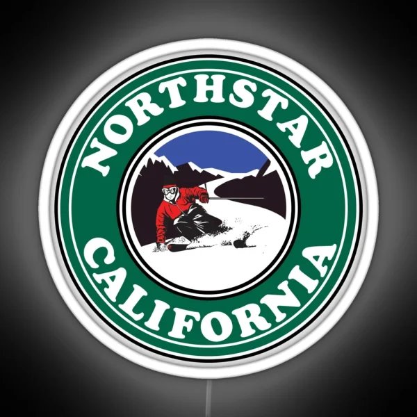 SKIING NORTHSTAR CALIFORNIA SKI SNOWBOARDING SKIER RGB Neon Sign
