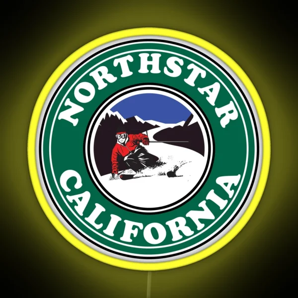 SKIING NORTHSTAR CALIFORNIA SKI SNOWBOARDING SKIER RGB Neon Sign