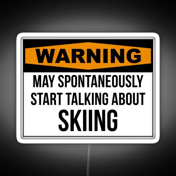 Skiing RGB Neon Sign