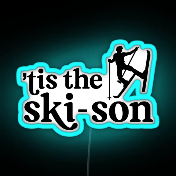 Skiing Season RGB Neon Sign