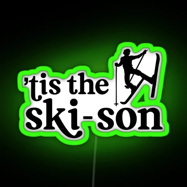 Skiing Season RGB Neon Sign
