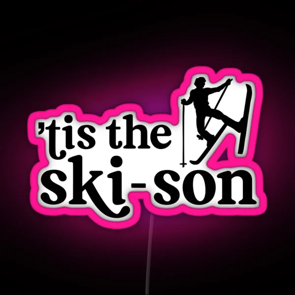 Skiing Season RGB Neon Sign