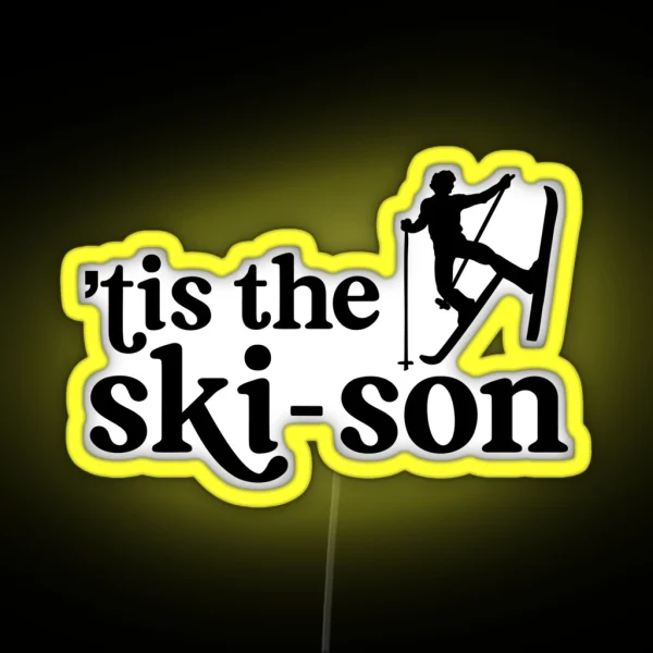 Skiing Season RGB Neon Sign