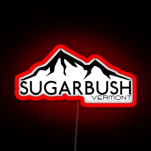 SKIING SUGARBUSH SKI WARREN VERMONT SNOWBOARDING MOUNTAINS 2 RGB Neon Sign