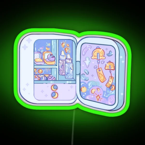 Skincare Mini Fridge RGB Neon Sign