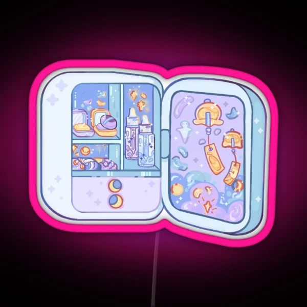 Skincare Mini Fridge RGB Neon Sign