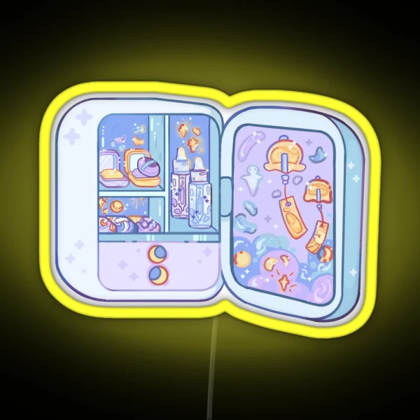 Skincare Mini Fridge RGB Neon Sign