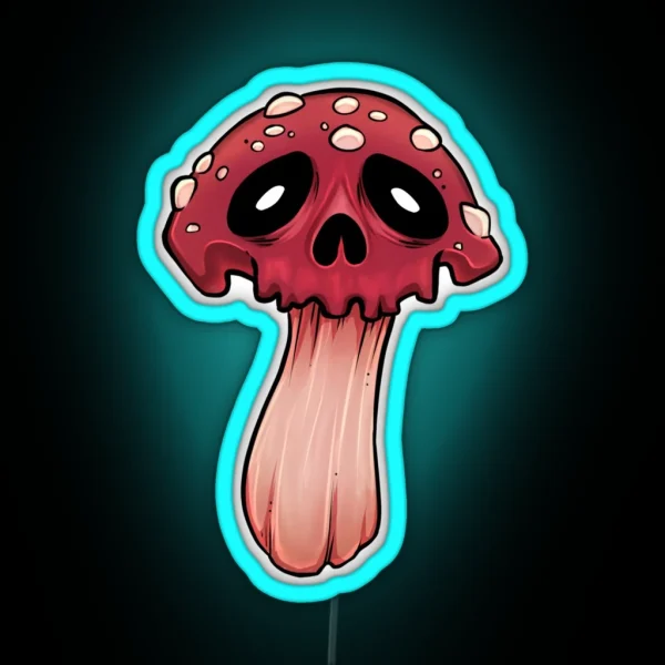 Skull Shroom RGB Neon Sign