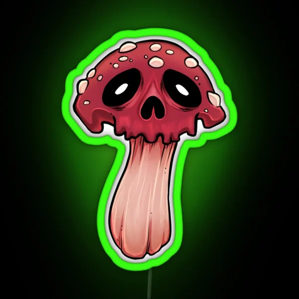 Skull Shroom RGB Neon Sign