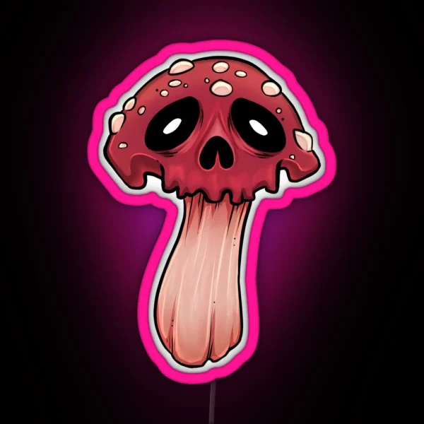 Skull Shroom RGB Neon Sign