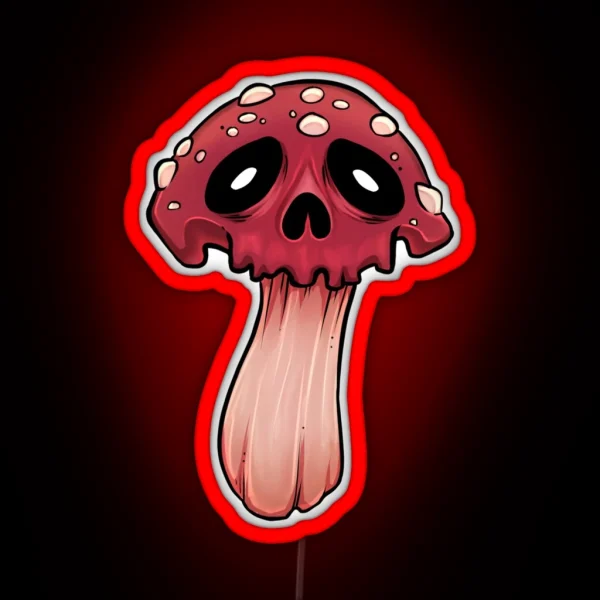 Skull Shroom RGB Neon Sign