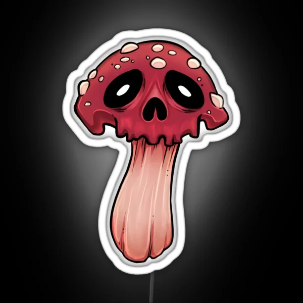 Skull Shroom RGB Neon Sign