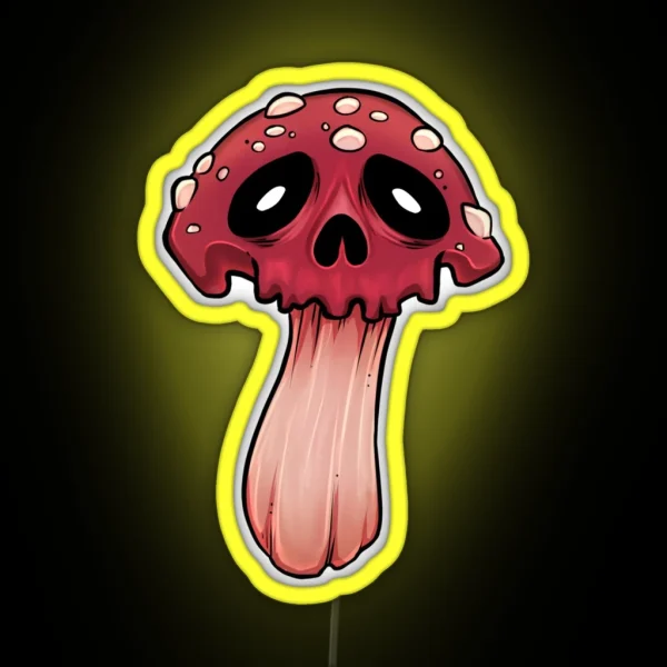 Skull Shroom RGB Neon Sign