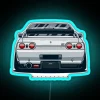 Nissan Skyline GTR R32 with RGB neon lights on a city street