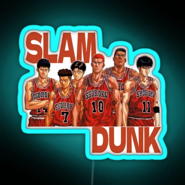 Slam Dunk Basketball Grew RGB Neon Sign