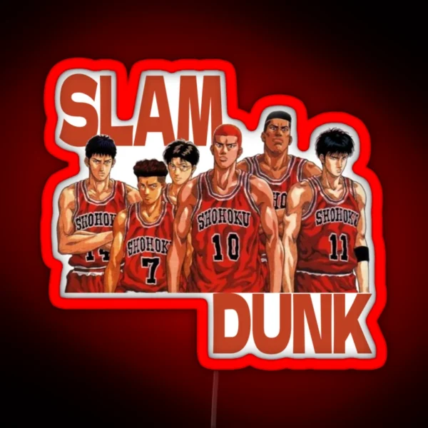 Slam Dunk Basketball Grew RGB Neon Sign