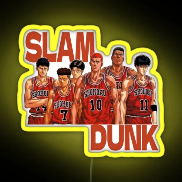 Slam Dunk Basketball Grew RGB Neon Sign