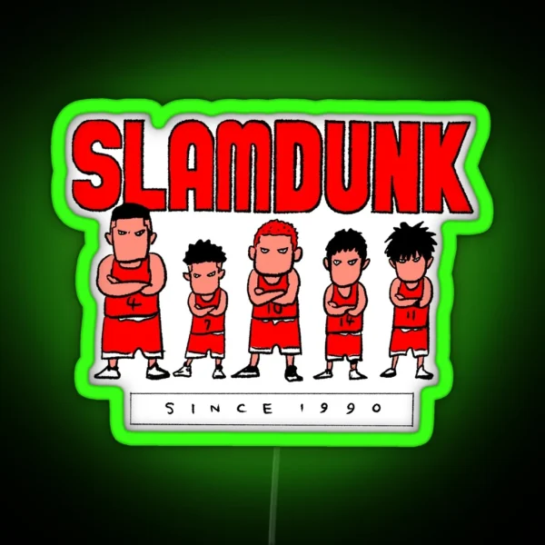 Slam Dunk Cartoon Since 1990 RGB Neon Sign