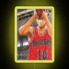 Neon basketball LED sign with colorful yellow lighting effect.