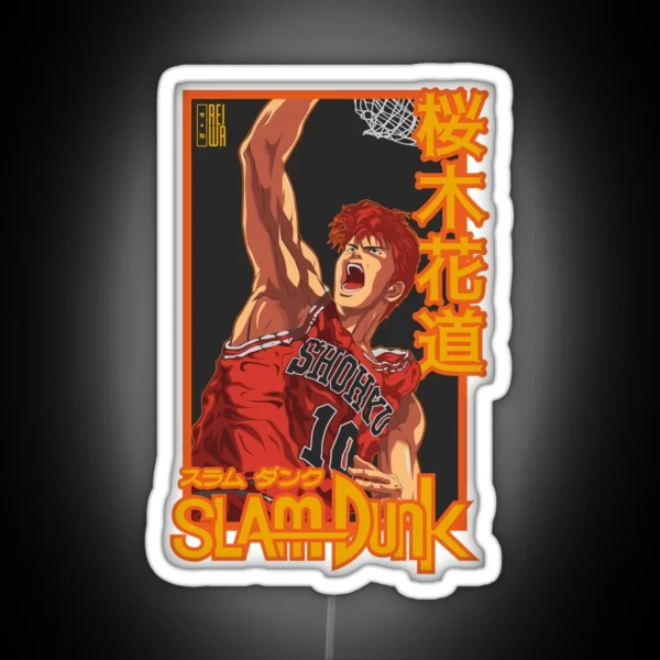 Slam Dunk Hanamichi Sakuragi RGB Neon Sign