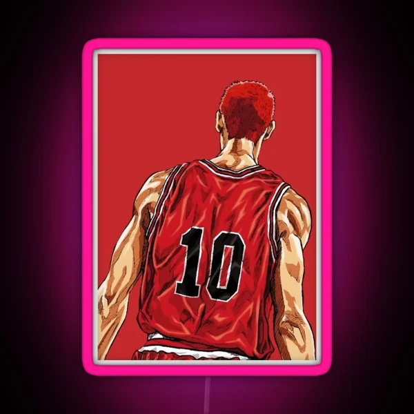 Slam Dunk Hanamichi Sakuragi RGB Neon Sign