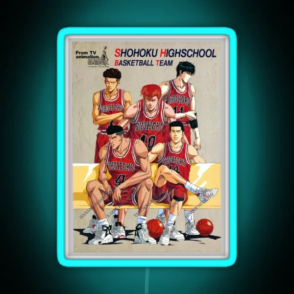 Slam Dunk Shohoku Team RGB Neon Sign
