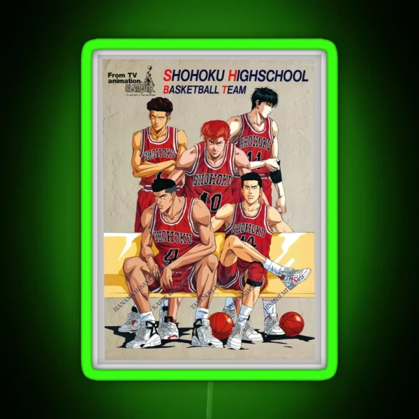 Slam Dunk Shohoku Team RGB Neon Sign
