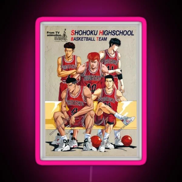 Slam Dunk Shohoku Team RGB Neon Sign