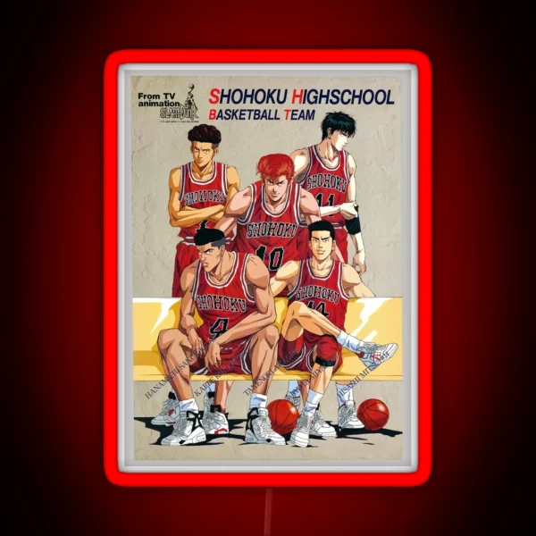 Slam Dunk Shohoku Team RGB Neon Sign